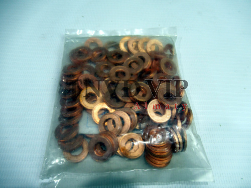 Шайба форсунки медная 7*15*2 Euro3 (внутренние зубцы) (по 100шт) [80645]